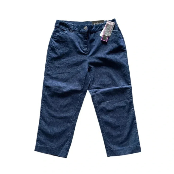 Kim Rogers Comfort Waist Blue Denim Stretch Women’s Capris 6 - Picture 1 of 10